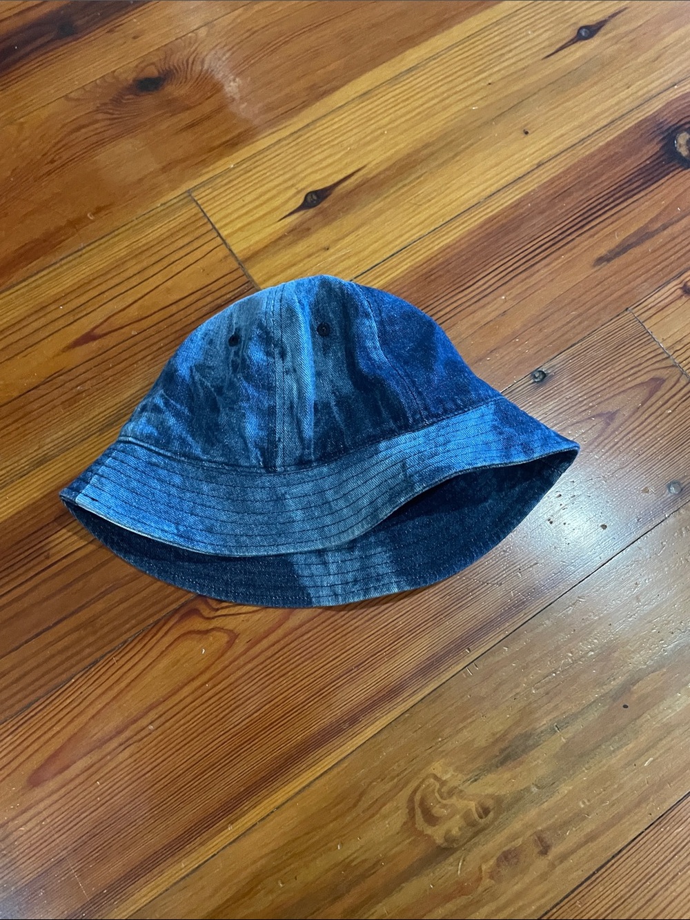 Kids Blue Denim Bucket Hat - Casual Sun Protection